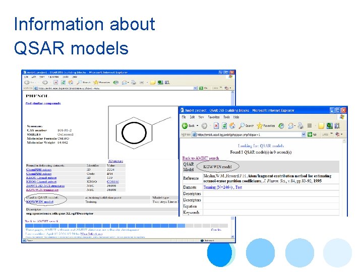Information about QSAR models 