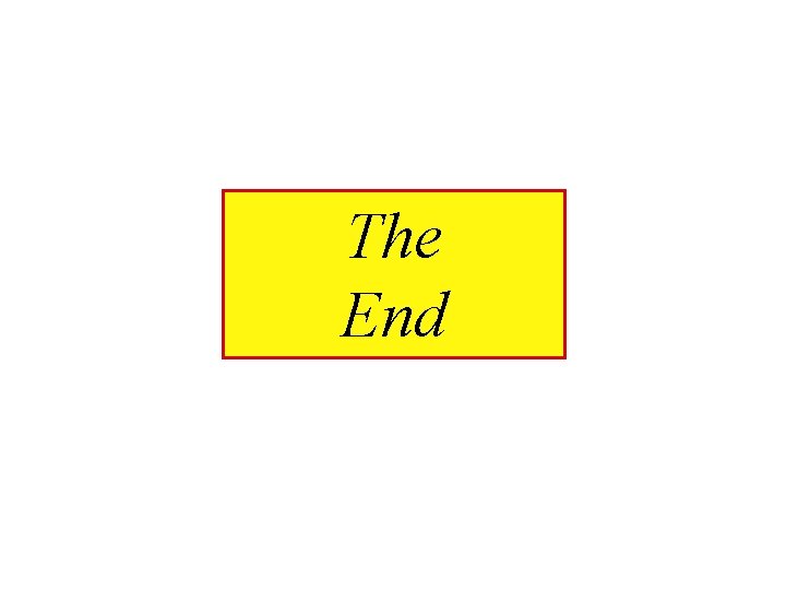 The End 