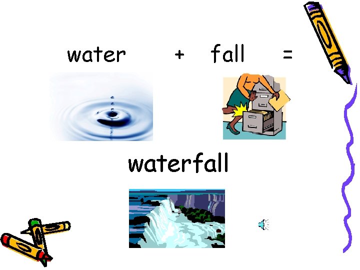 water + fall waterfall = 