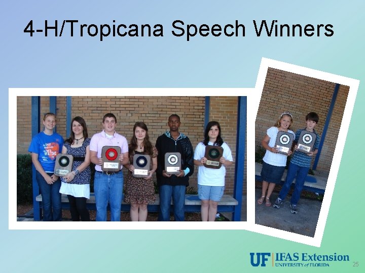 4 -H/Tropicana Speech Winners 25 