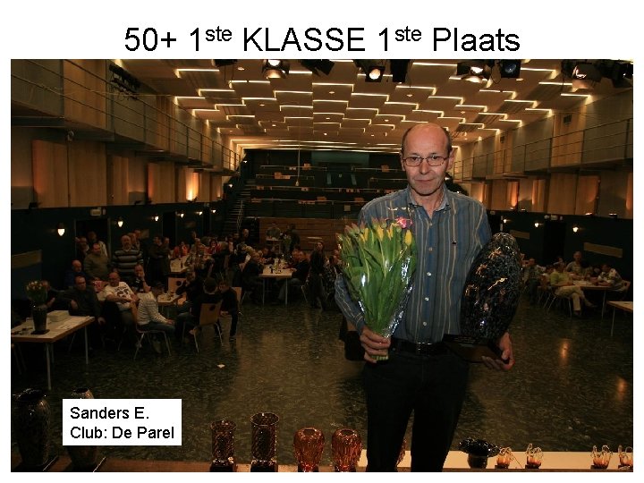 50+ 1 ste KLASSE 1 ste Plaats Sanders E. Club: De Parel 