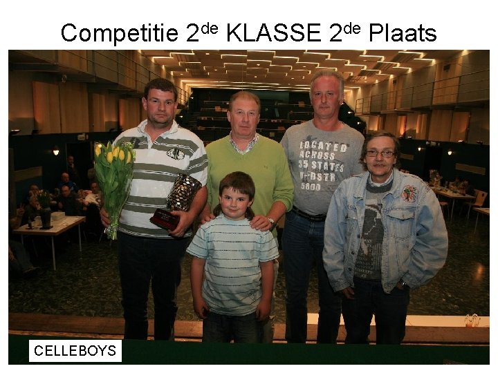 Competitie 2 de KLASSE 2 de Plaats CELLEBOYS 