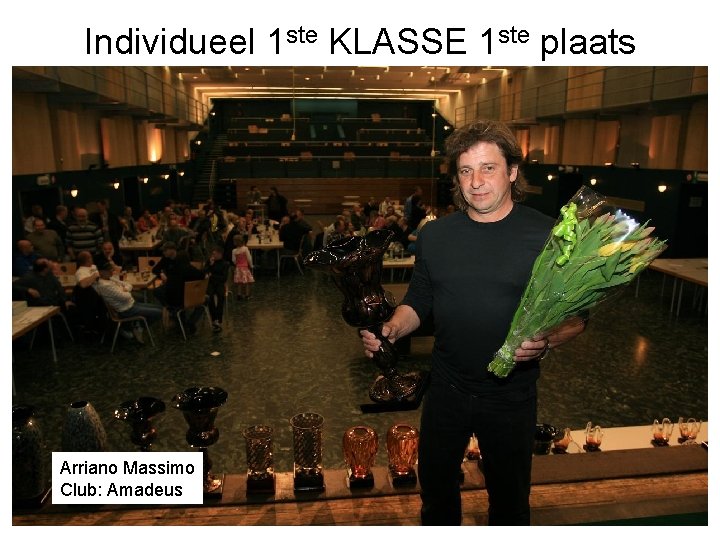 Individueel 1 ste KLASSE 1 ste plaats Arriano Massimo Club: Amadeus 