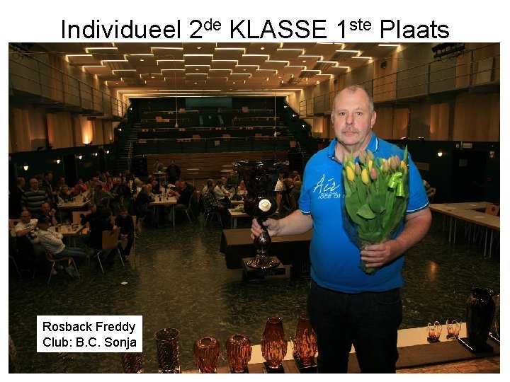 Individueel 2 de KLASSE 1 ste Plaats Rosback Freddy Club: B. C. Sonja 