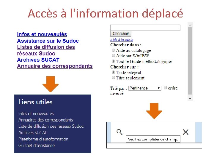 Accès à l'information déplacé 