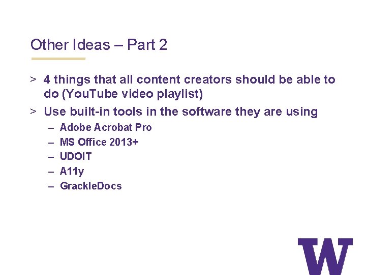 Other Ideas – Part 2 > 4 things that all content creators should be