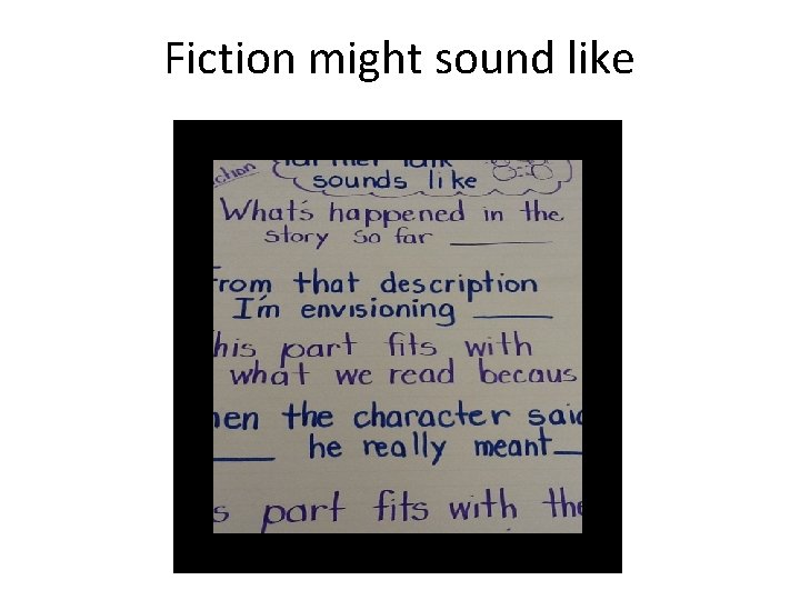 Fiction might sound like 
