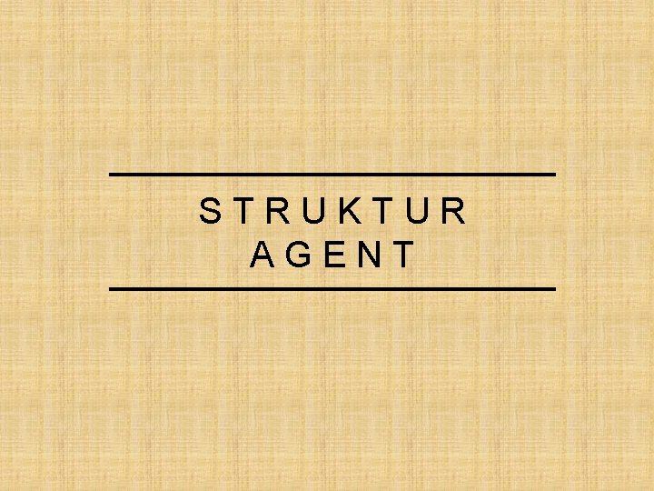 STRUKTUR AGENT 