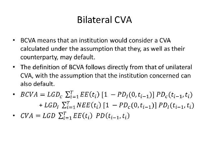 Bilateral CVA • 