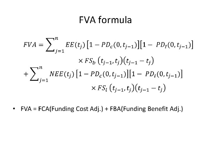 FVA formula • 