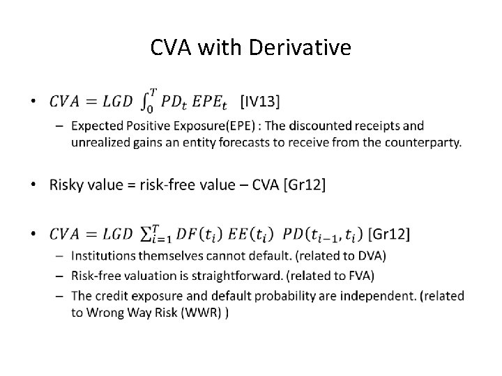 CVA with Derivative • 