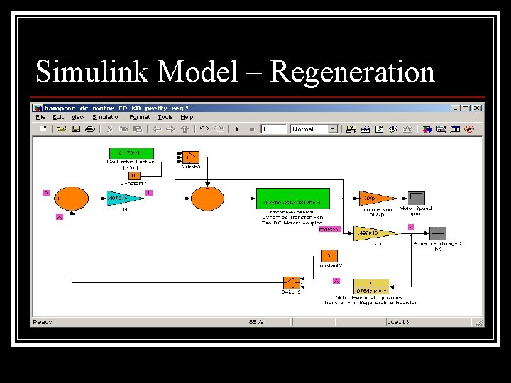 Simulink Model – Regeneration 