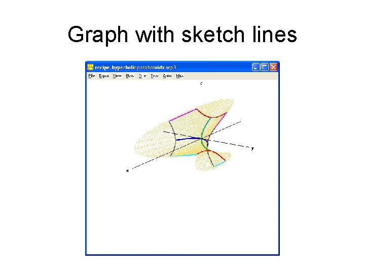 Graph with sketch lines Graph with sketch lines