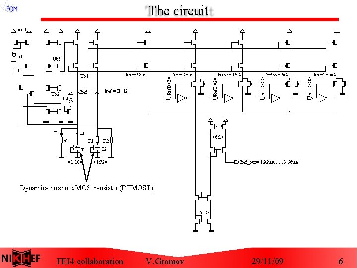 The circuit Vdd Ub 2 Iref = I 1+I 2 Iref*= 26 u. A