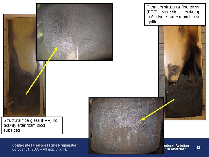 Premium structural fiberglass (FRP) severe black smoke up to 6 minutes after foam block