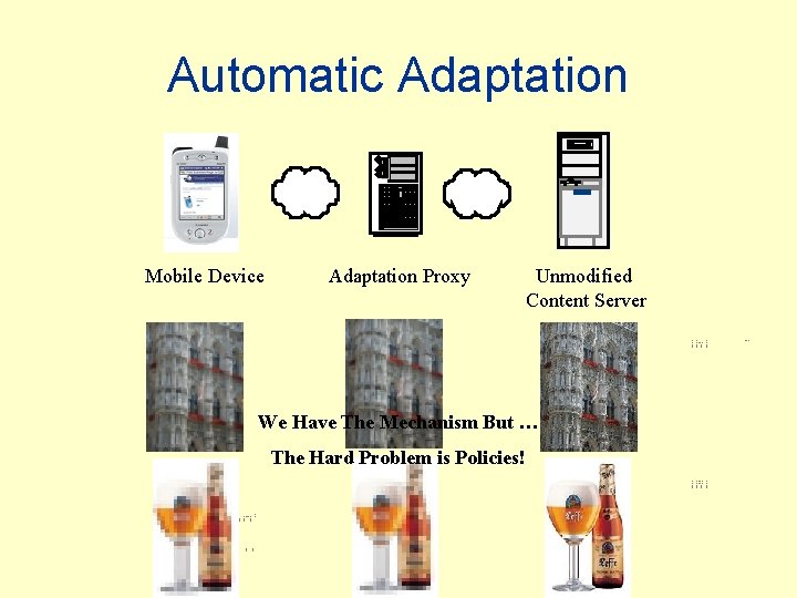 Automatic Adaptation Mobile Device Adaptation Proxy Unmodified Content Server We Have The Mechanism But