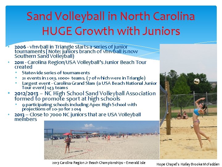 Sand Volleyball in North Carolina HUGE Growth with Juniors • 2006 - vh 1