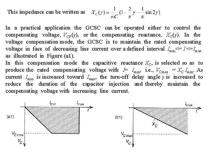 This impedance can be written as In a practical application the GCSC can be