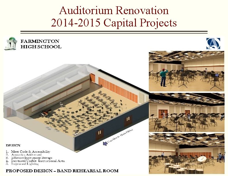 Auditorium Renovation 2014 -2015 Capital Projects 