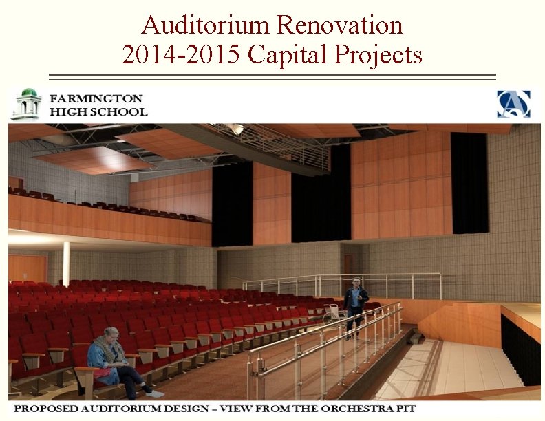 Auditorium Renovation 2014 -2015 Capital Projects 
