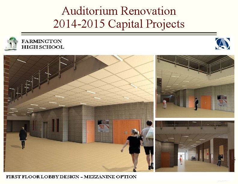 Auditorium Renovation 2014 -2015 Capital Projects 