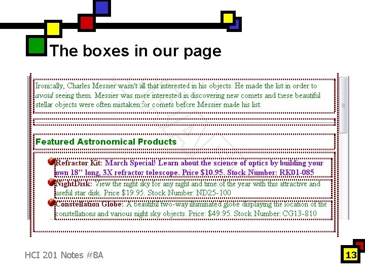 The boxes in our page HCI 201 Notes #8 A 13 