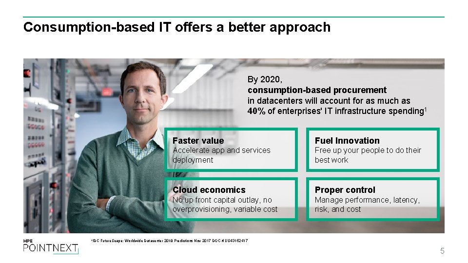 Consumption-based IT offers a better approach By 2020, consumption-based procurement in datacenters will account