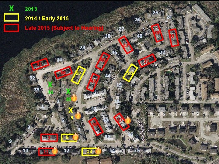 X 2013 25 2014 / Early 2015 Late 2015 (Subject to Hearing) 27 28