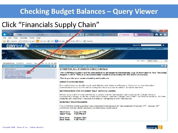 Checking Budget Balances – Query Viewer Click “Financials Supply Chain” 3 