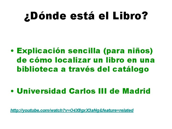 ¿Dónde está el Libro? • Explicación sencilla (para niños) de cómo localizar un libro