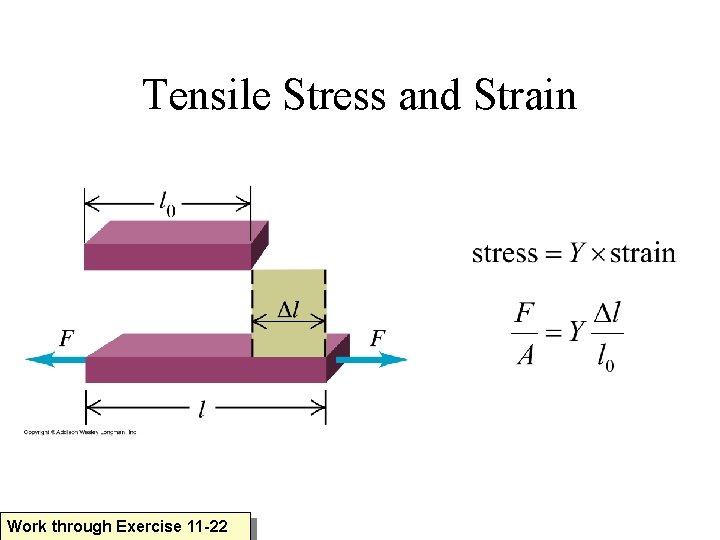 Tensile Stress and Strain Work through Exercise 11 -22 