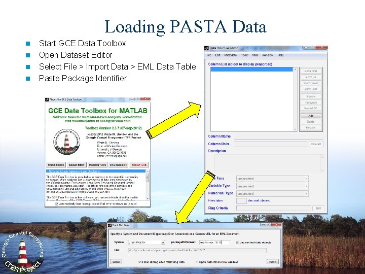 Loading PASTA Data n n Start GCE Data Toolbox Open Dataset Editor Select File