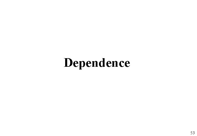 Dependence 53 