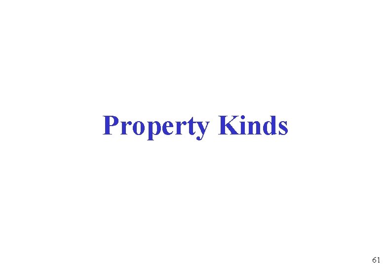 Property Kinds 61 