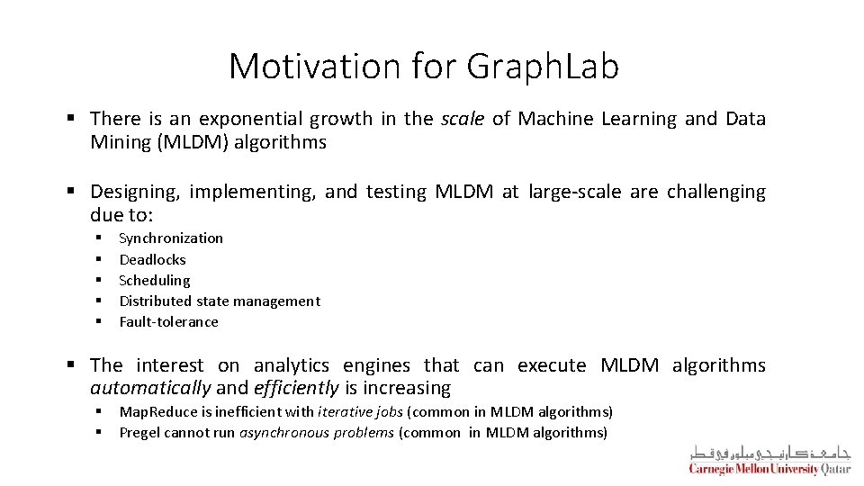 Motivation for Graph. Lab § There is an exponential growth in the scale of