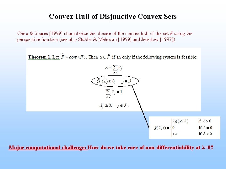 Convex Hull of Disjunctive Convex Sets Ceria & Soares [1999] characterize the closure of