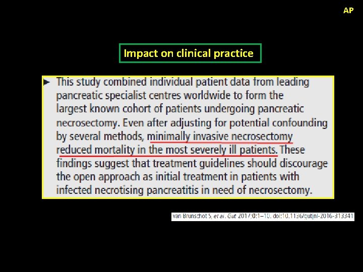 AP Impact on clinical practice 