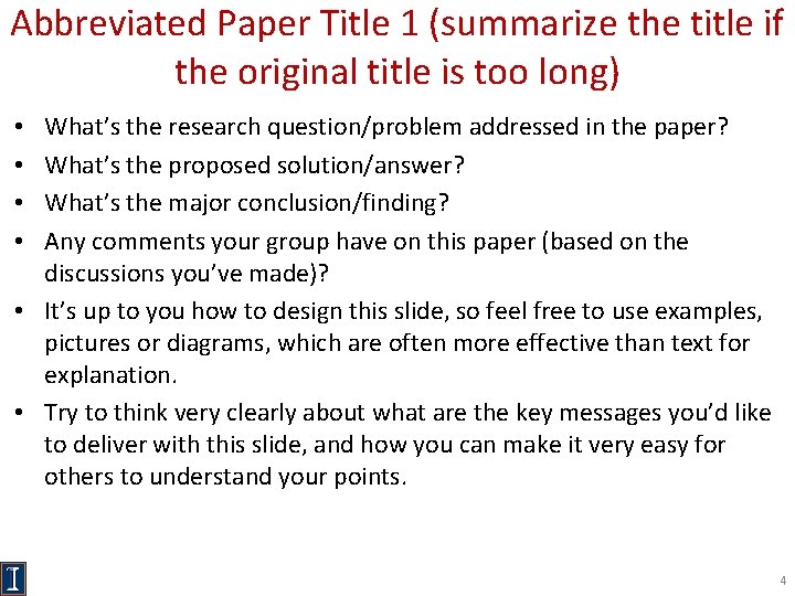 Abbreviated Paper Title 1 (summarize the title if the original title is too long)