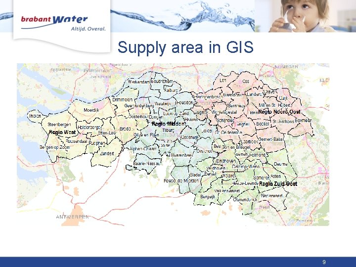 Supply area in GIS 9 
