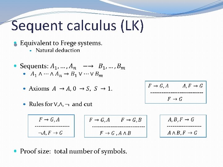 Sequent calculus (LK) 