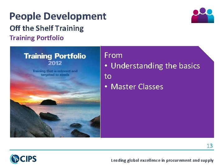 People Development Off the Shelf Training Portfolio From • Understanding the basics to •
