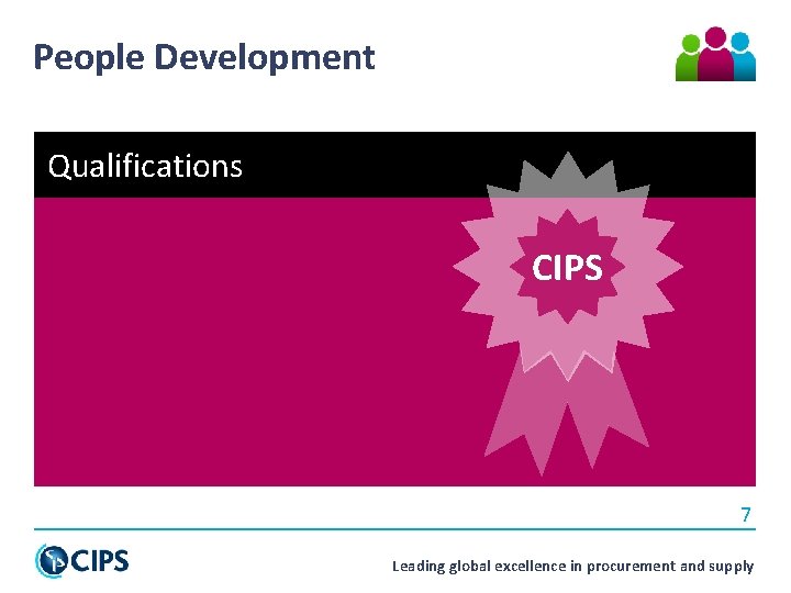 People Development Qualifications CIPS 7 Leading global excellence in procurement and supply 