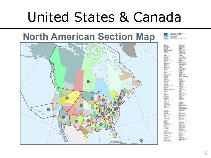 United States & Canada 6 