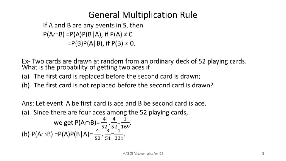  • MA 305 Mathematics for ICE 3 