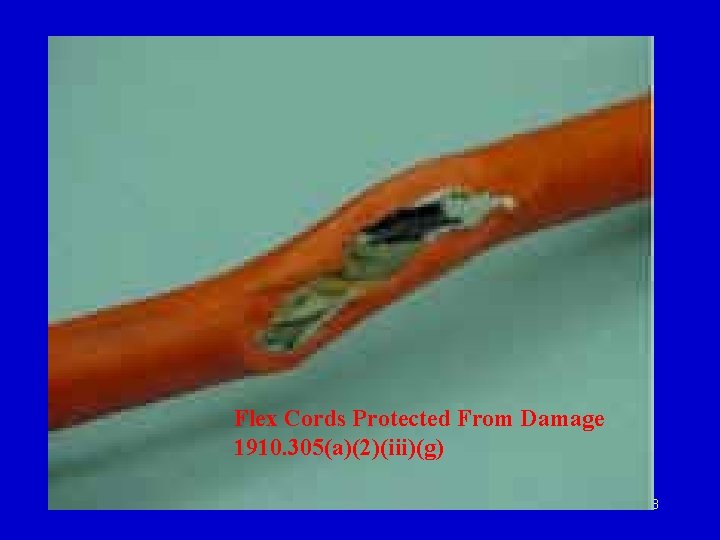 Flex Cords Protected From Damage 1910. 305(a)(2)(iii)(g) 33 