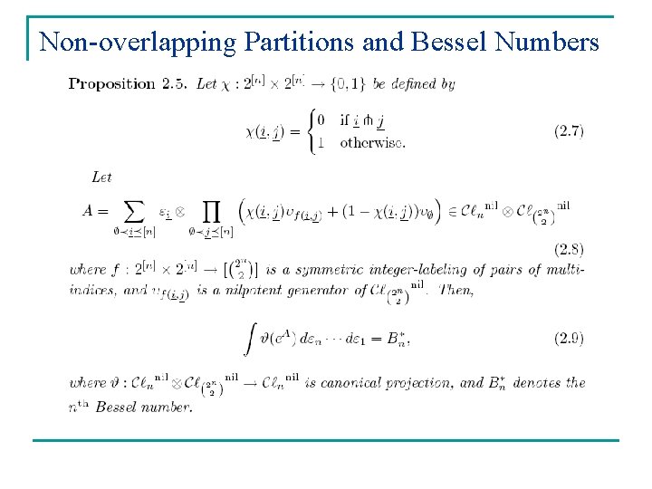 Non-overlapping Partitions and Bessel Numbers 