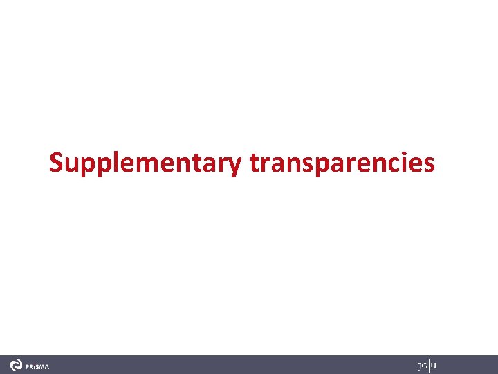 Supplementary transparencies 