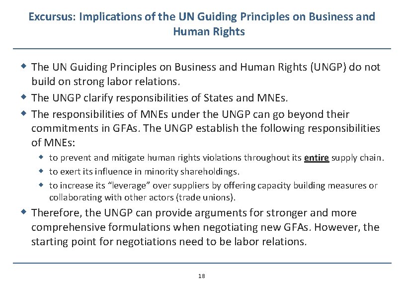 Excursus: Implications of the UN Guiding Principles on Business and Human Rights w The