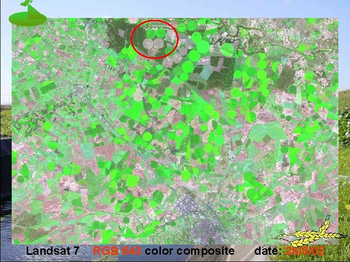 Landsat 7 RGB 543 color composite date: 26/5/02 