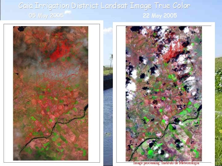 Caia Irrigation District Landsat Image True Color 05 May 2005 22 May 2005 Image